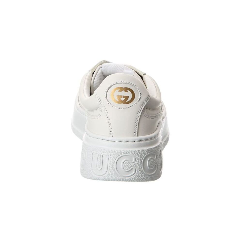 Gucci Chunky Leather Sneaker, White - Picture 3 of 5